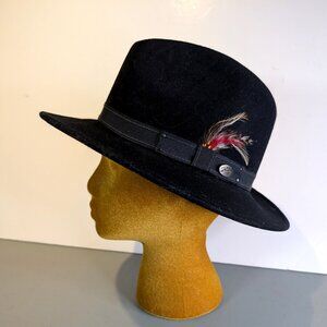 Bailey of Hollywood Black Wool Fedora Hat – LiteFelt® Packable & Water Repellent